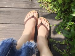 新款法國FYE環保休閒夾腳拖   巧克力色 女款